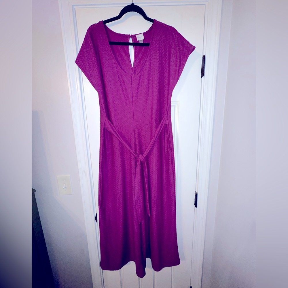 Cupio monochromatic jumpsuit with attached belt
